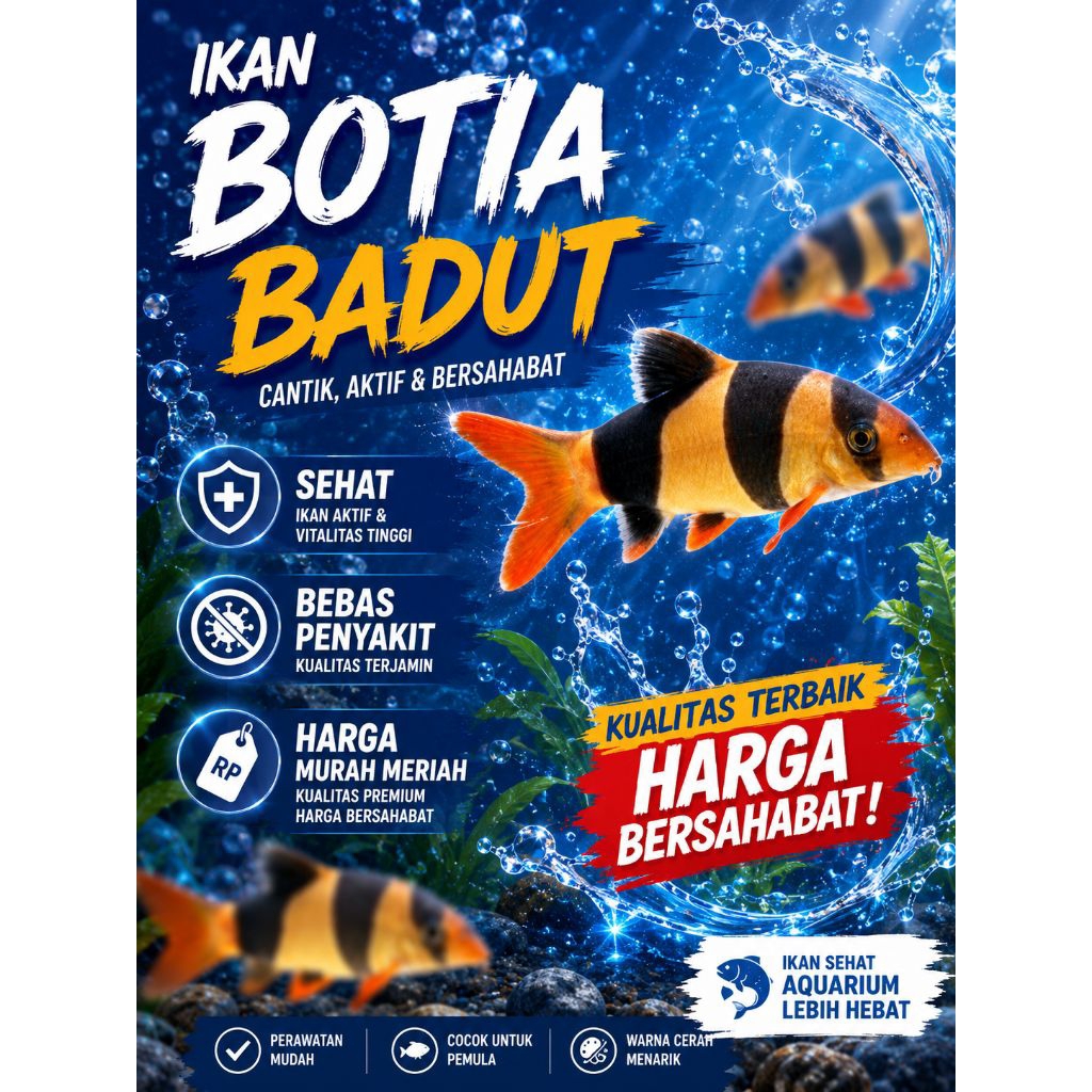 ikan botia badut - clown loach