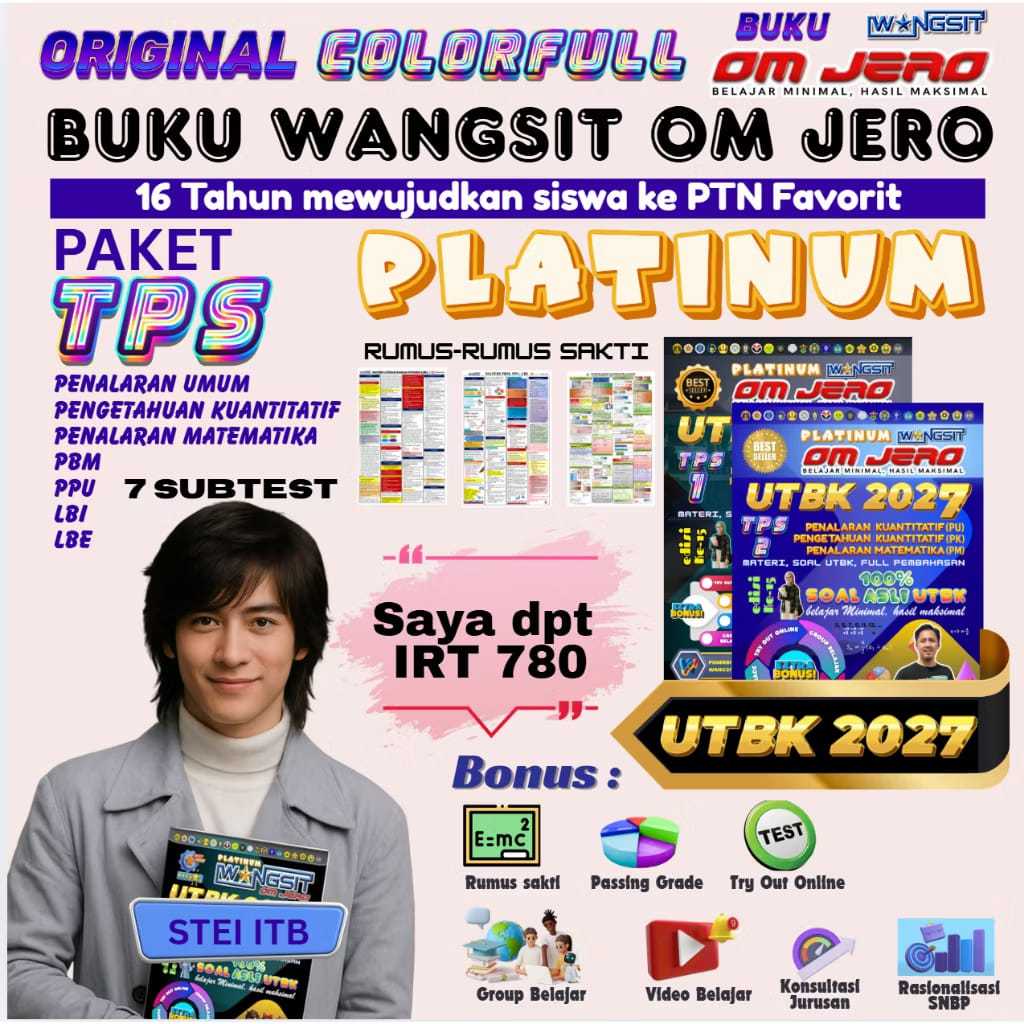 [UTBK 2027] Buku Wangsit UTBK SNBT TPS 2027 / Buku PAKET TPS Platinum 2027