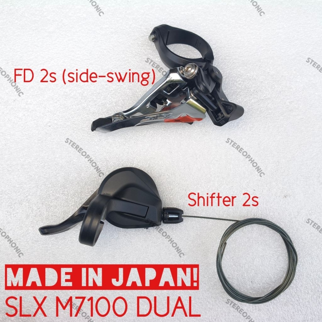 MADE IN JAPAN SHIMANO SLX M7100 Shifter M7100 2speed + FD M7100 2speed side swing SLX M7100 shifter 