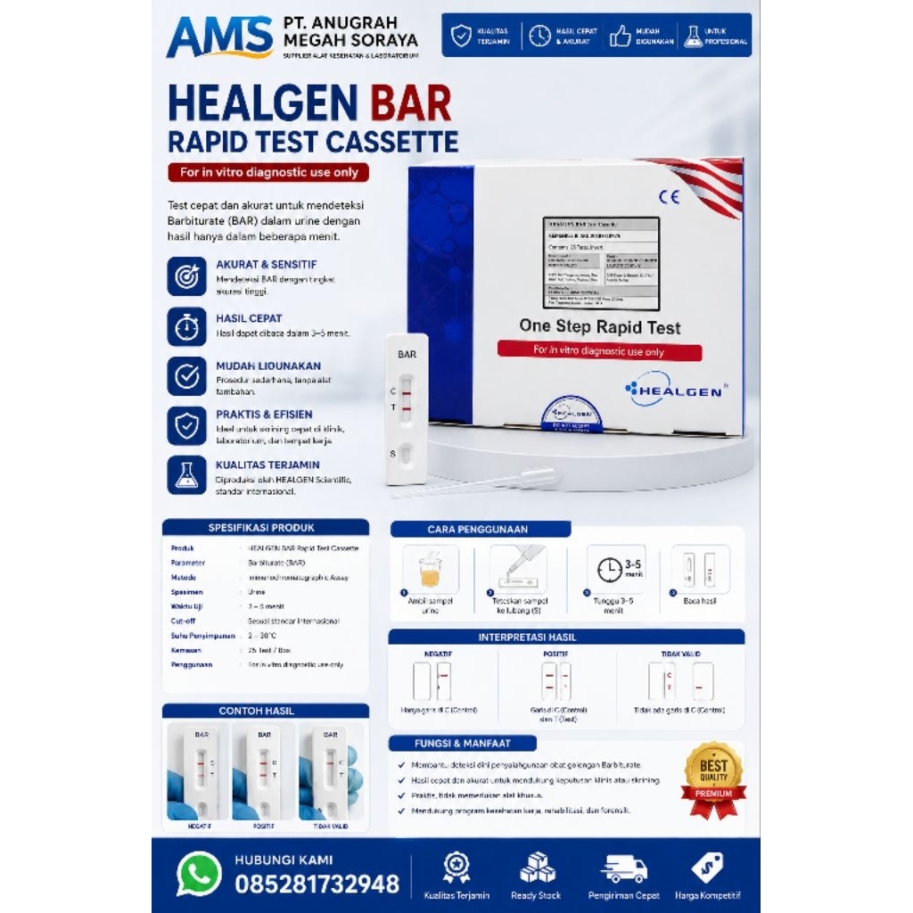 Alat test BAR Rapid test cassatte HEALGEN