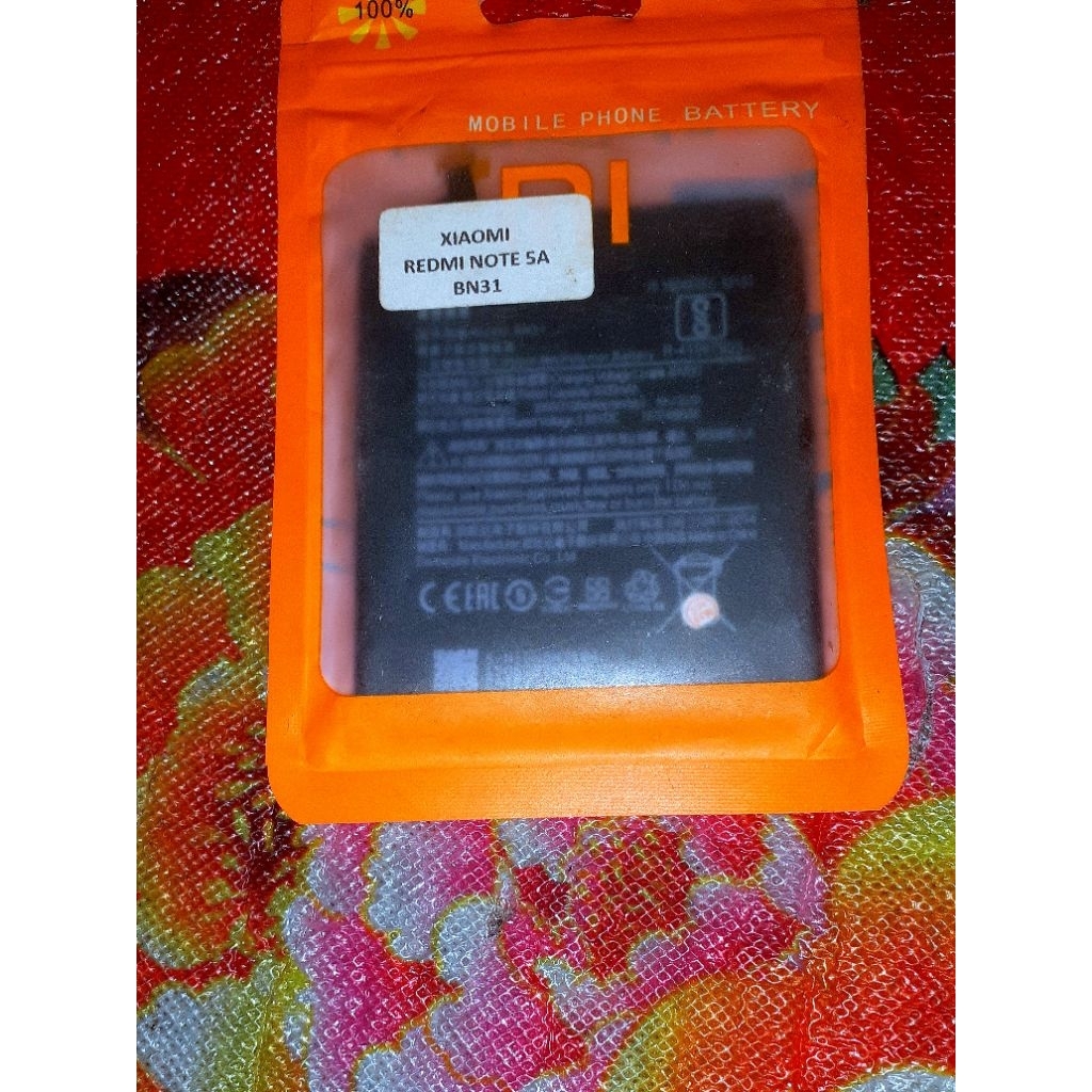 Baterai Xiaomi Redmi Note 5A BN31 100% Original Baru Garansi`