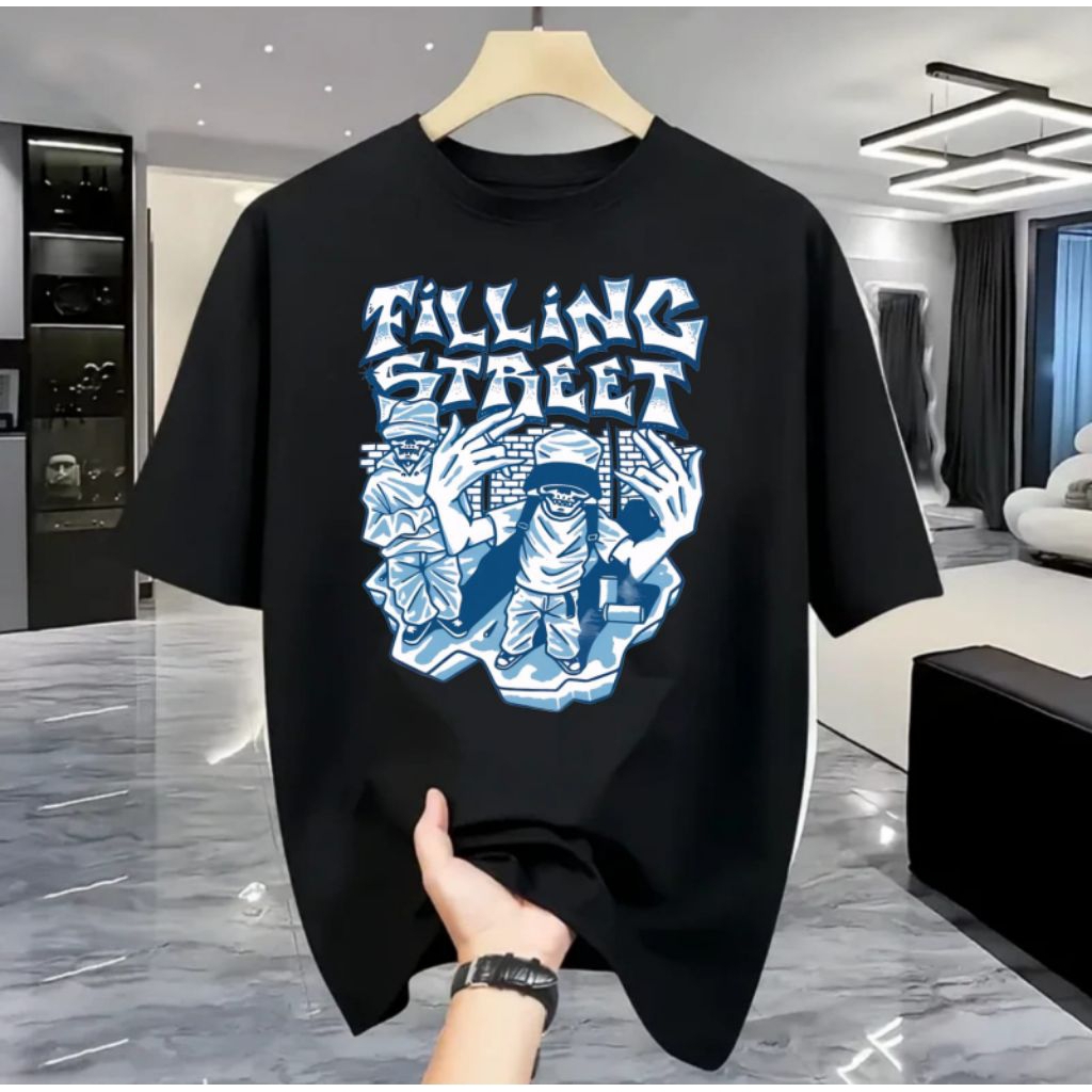 Kaos Filling Street / Kaos T-shirt Distro Filling Street Atasan Pria Dan Wanita Distro Filling Stree