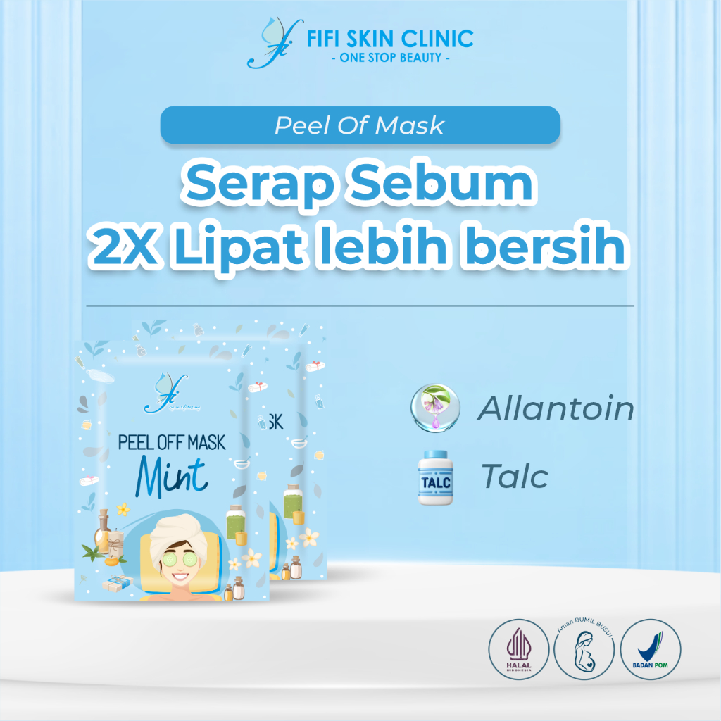 FI MASKER PEEL OFF MINT dr Fifi Festiany FIFI SKIN CLINIC / Masker Klinik Kecantikan Wajah