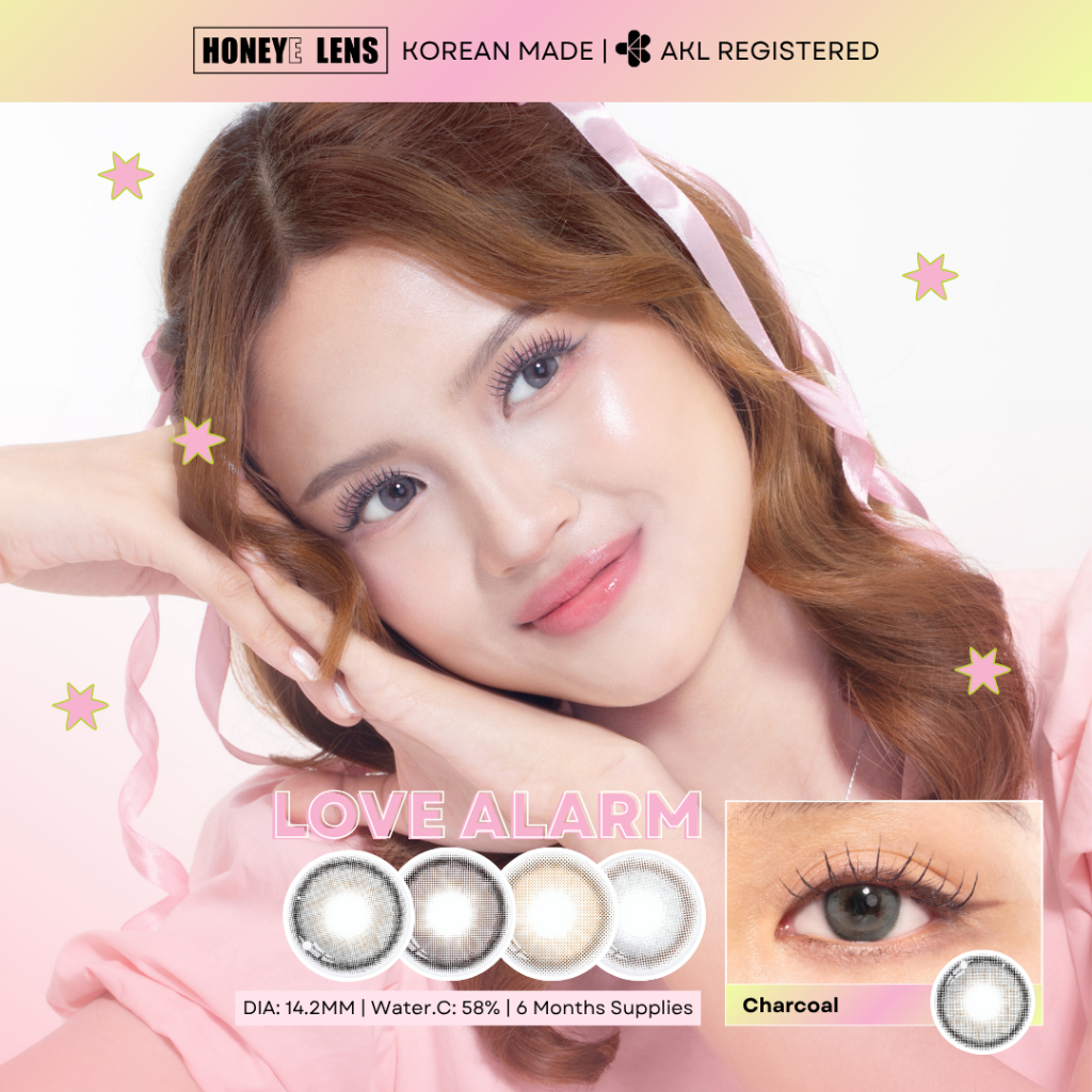 Honeyelens Softlens - Love Alarm | Soflens Premium Korea | Soflens Coklat  Abu (1pc/sebelah)