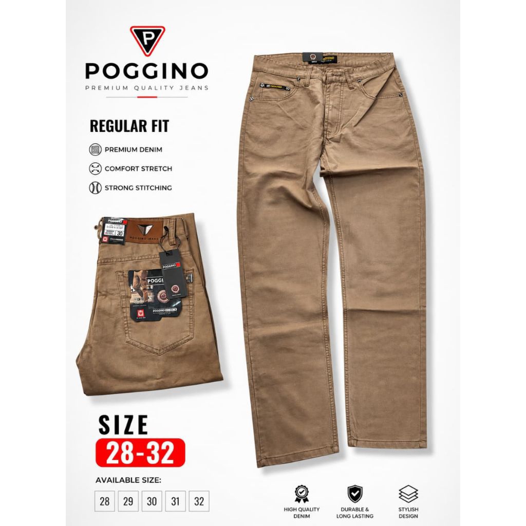 celana panjang poggino reguler fit celana panjang pria