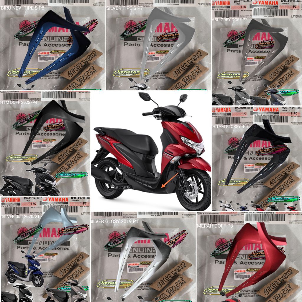 MOLESIDE COVER DEK SAMPING BAWAH YAMAHA FREEGO OLD FREE GO LAMA 2019-2022 ORI YAMAHA B5D-F171M-00 B5