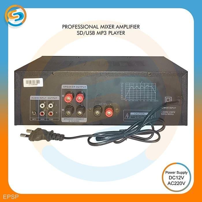 PROFESSIONAL KARAOKE POWER AMPLIFIER SD / USB / MP3 Player AC- EPSP