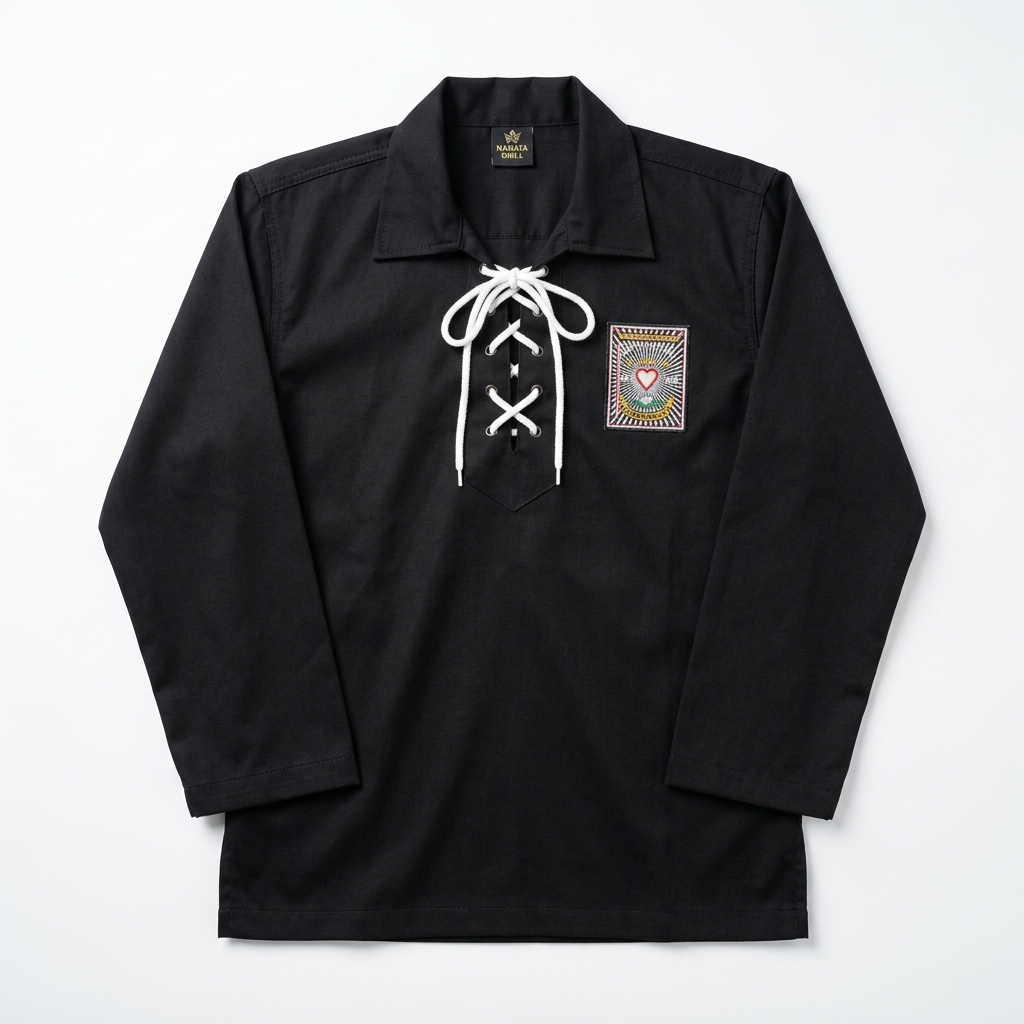 Baju Sakral PSHT Nagata Drill Premium | Seragam Atasan PSHT Model Tali Jumbo Pria Wanita