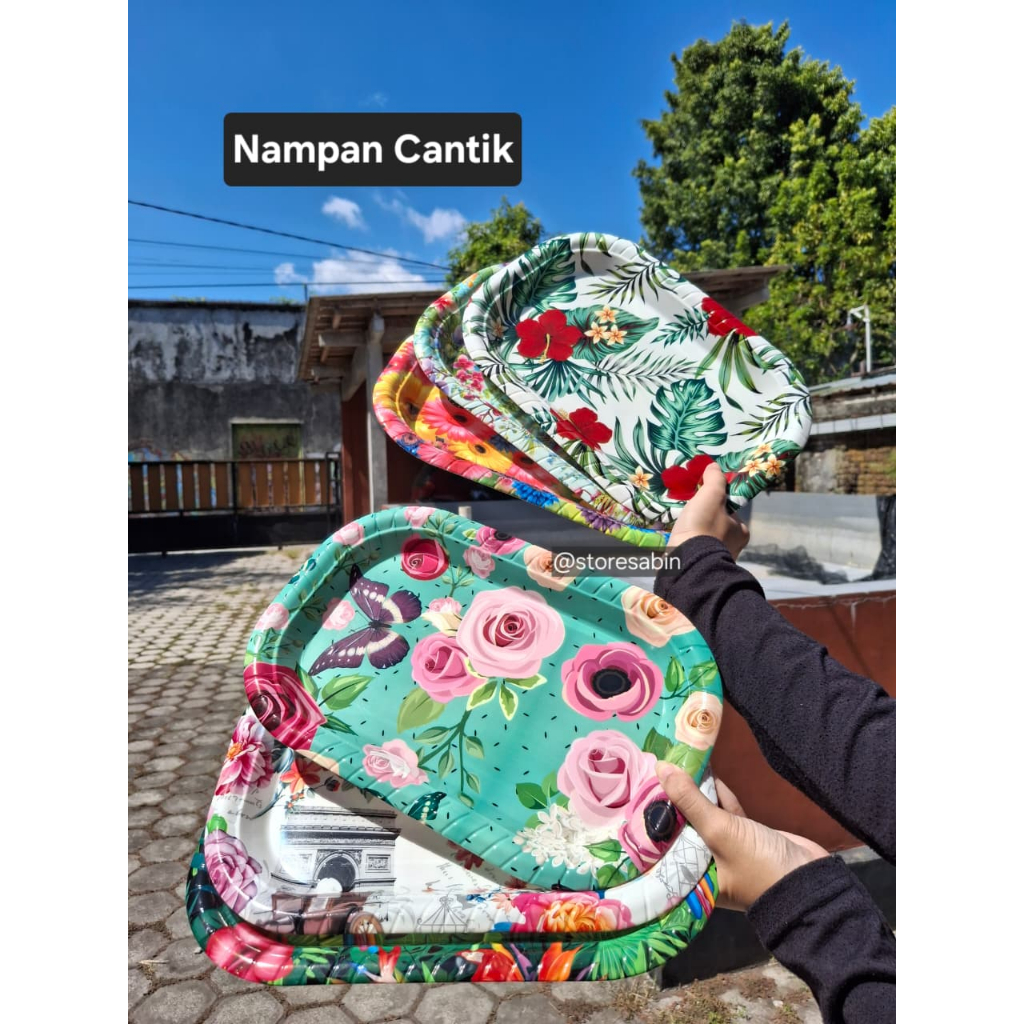 NAMPAN CANTIK / NAMPAN PLASTIK MOTIF CANTIK / NAMPAN PLASTIK ELEGAN DX
