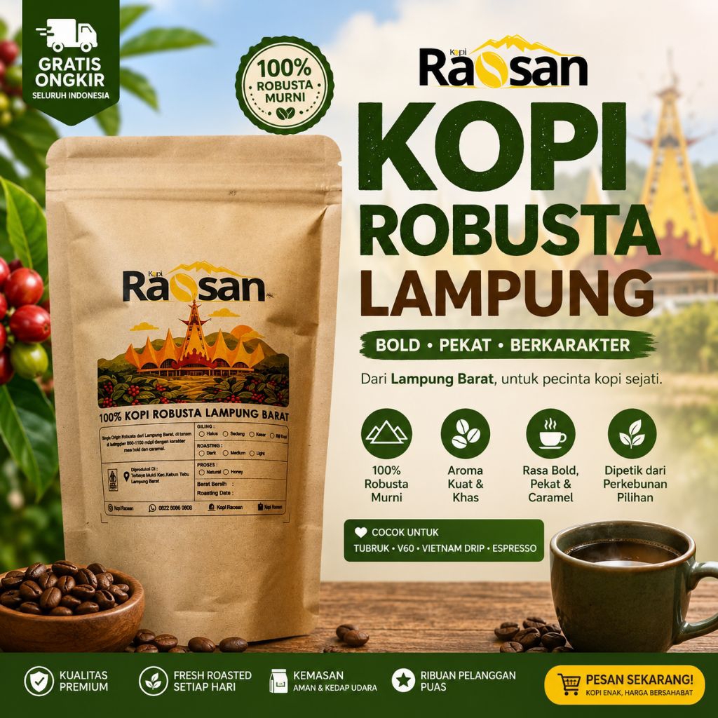 Kopi bubuk robusta Lampung / kopi Lampung / Kopi Bubuk