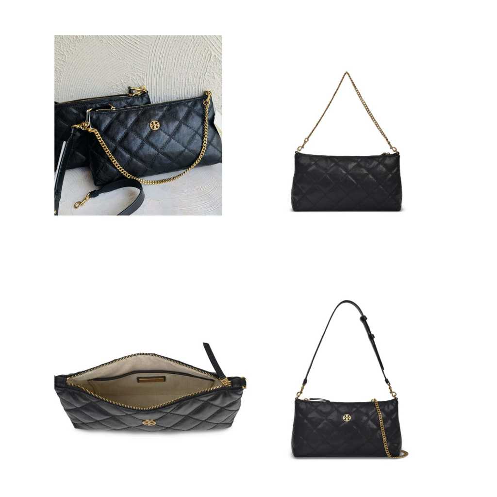 TB Willa Zip Shoulder Bag Black