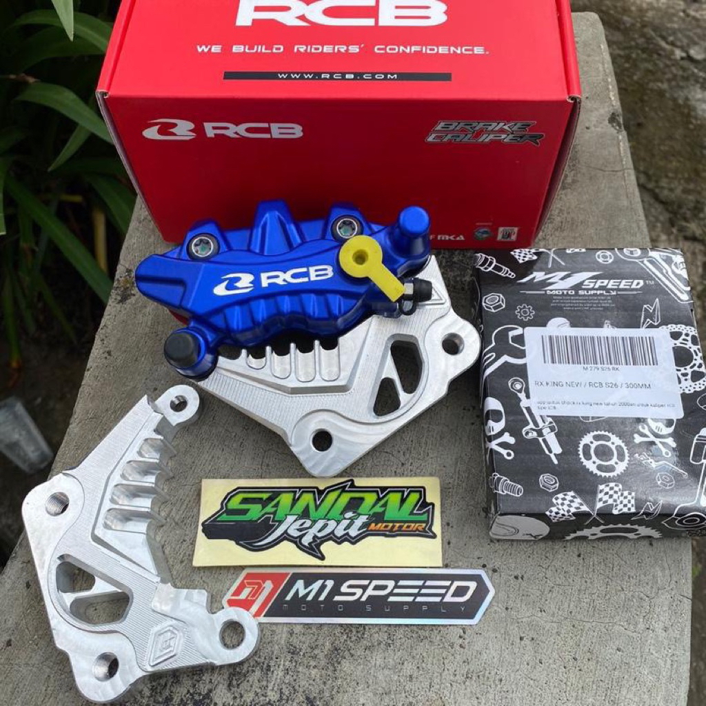KALIPER RCB S26 RX KING NEW DISC 300MM KALIPER DEPAN RCB S26 SET BREKET RX KING DISC 300MM KALIPER R