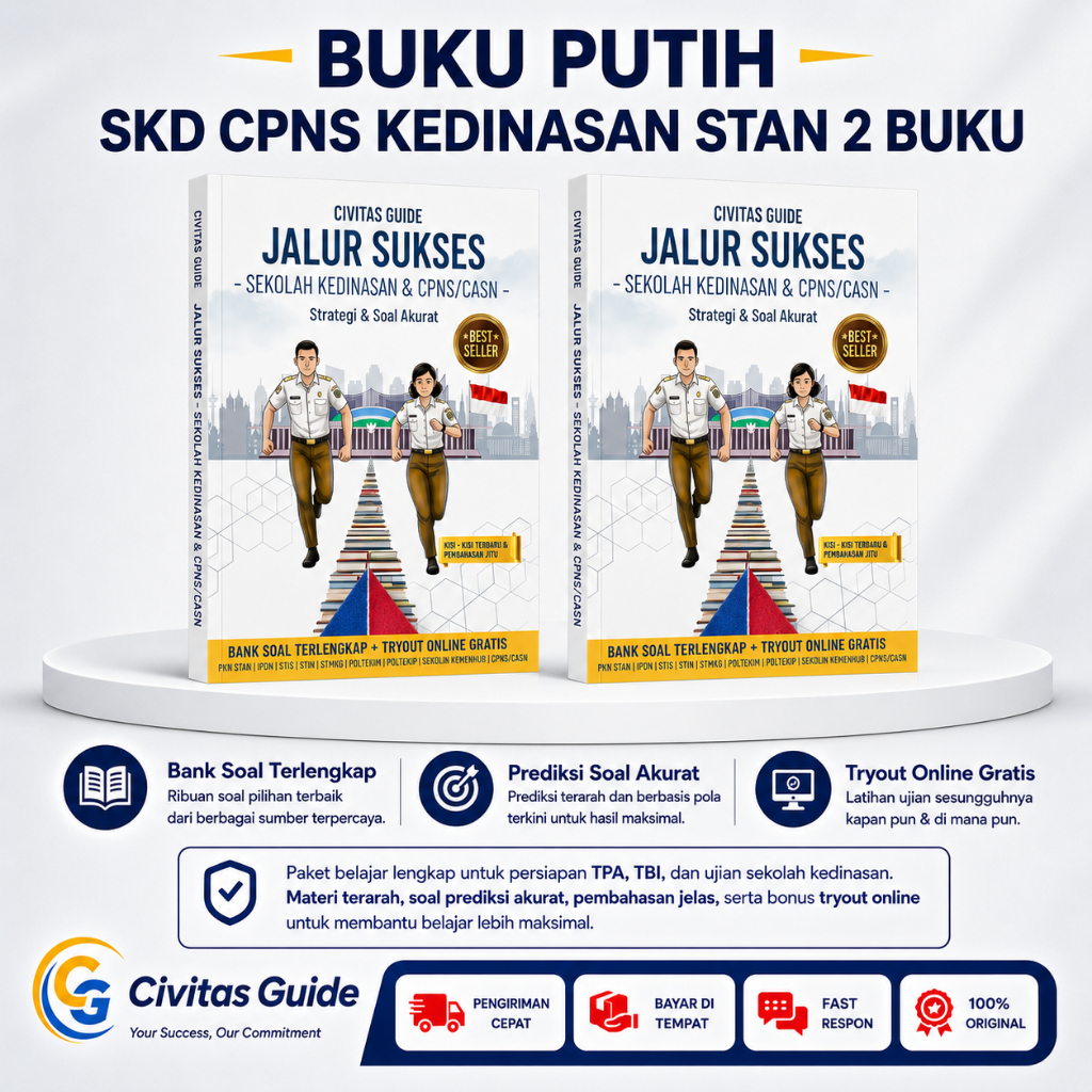 BUKU PUTIH CIVITAS GUIDE SKD CPNS KEDINASAN PKN STAN 2 BUKU