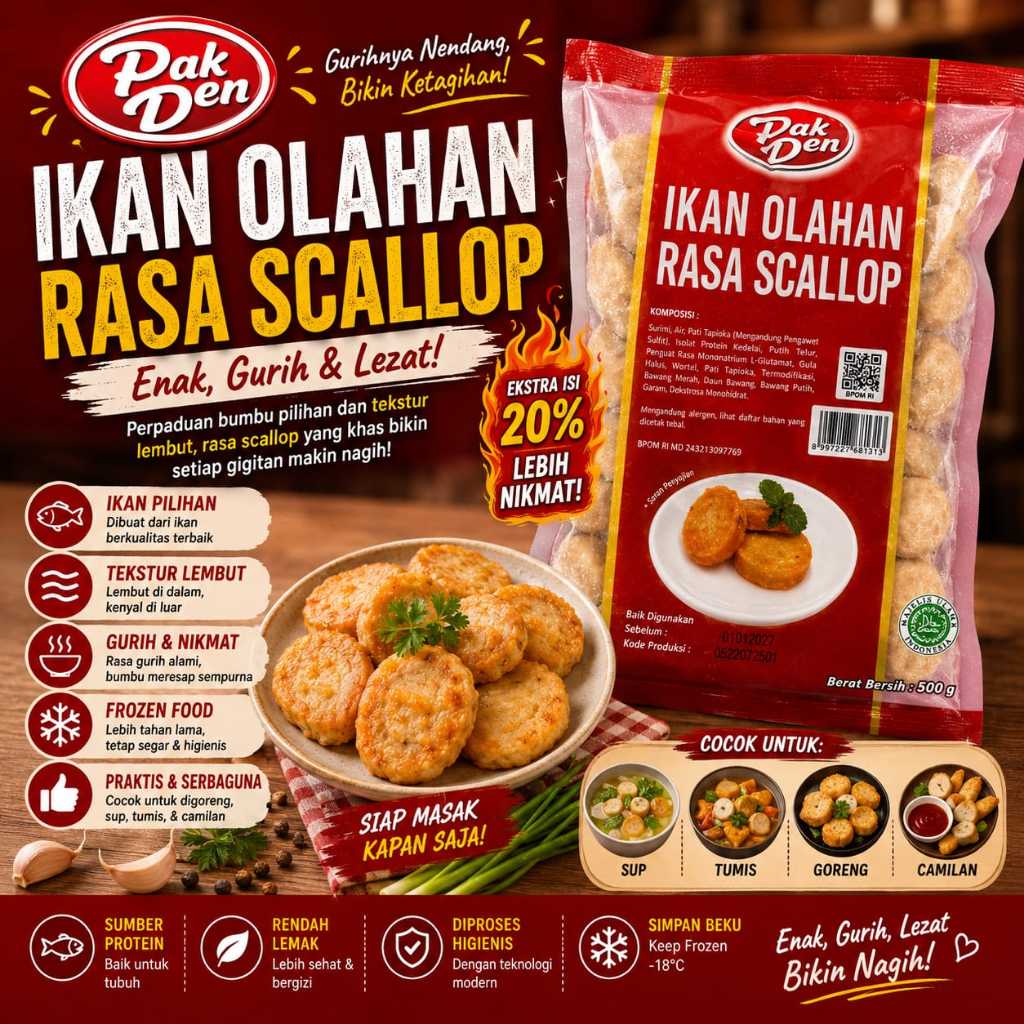 PAK DEN SCALLOP 500gr