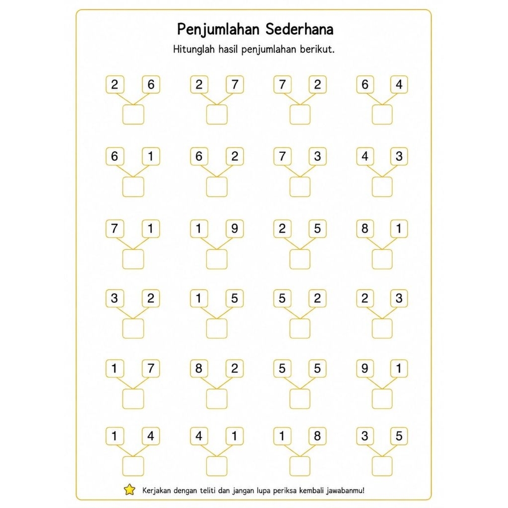 Worksheet Masuk SD