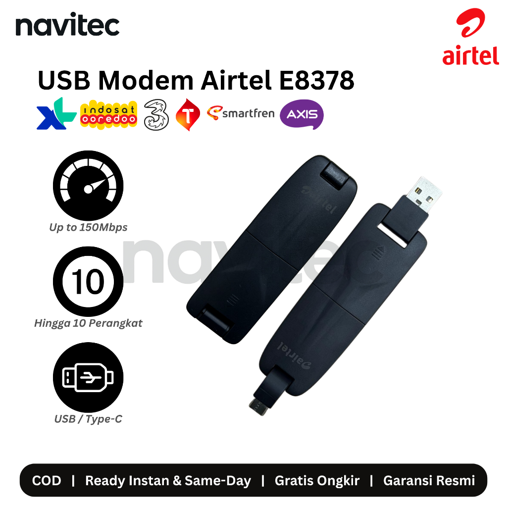 USB / Type C Modem Airtel E8738 Unlock All Operator