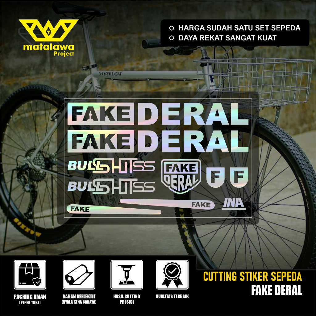 COD Cutting Sticker Sepeda FAKEDERAL BULLSHITss Frame FEDERAL Commuter Bike Kalcer SET