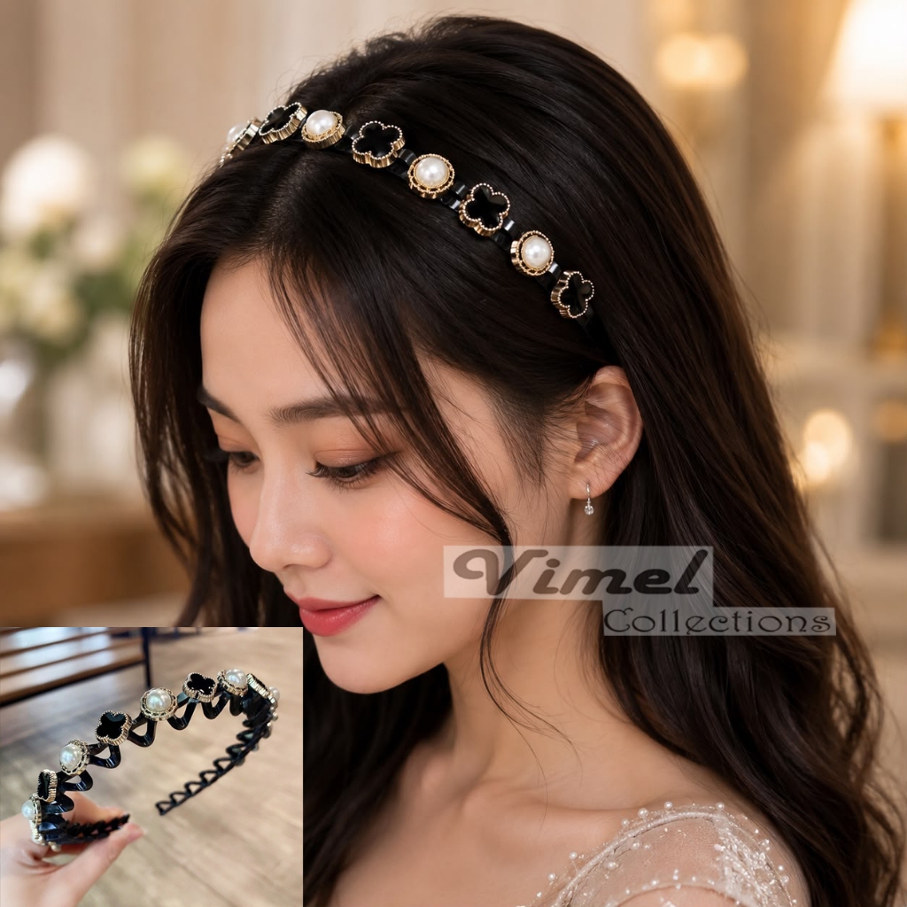 Bando Rambut Bando Mutiara Aksesoris Rambut Bando Korea