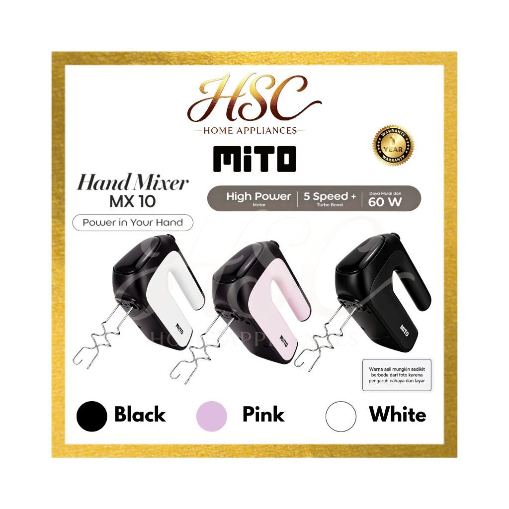 MITO MX10 Hand Mixer 5 Speed Turbo