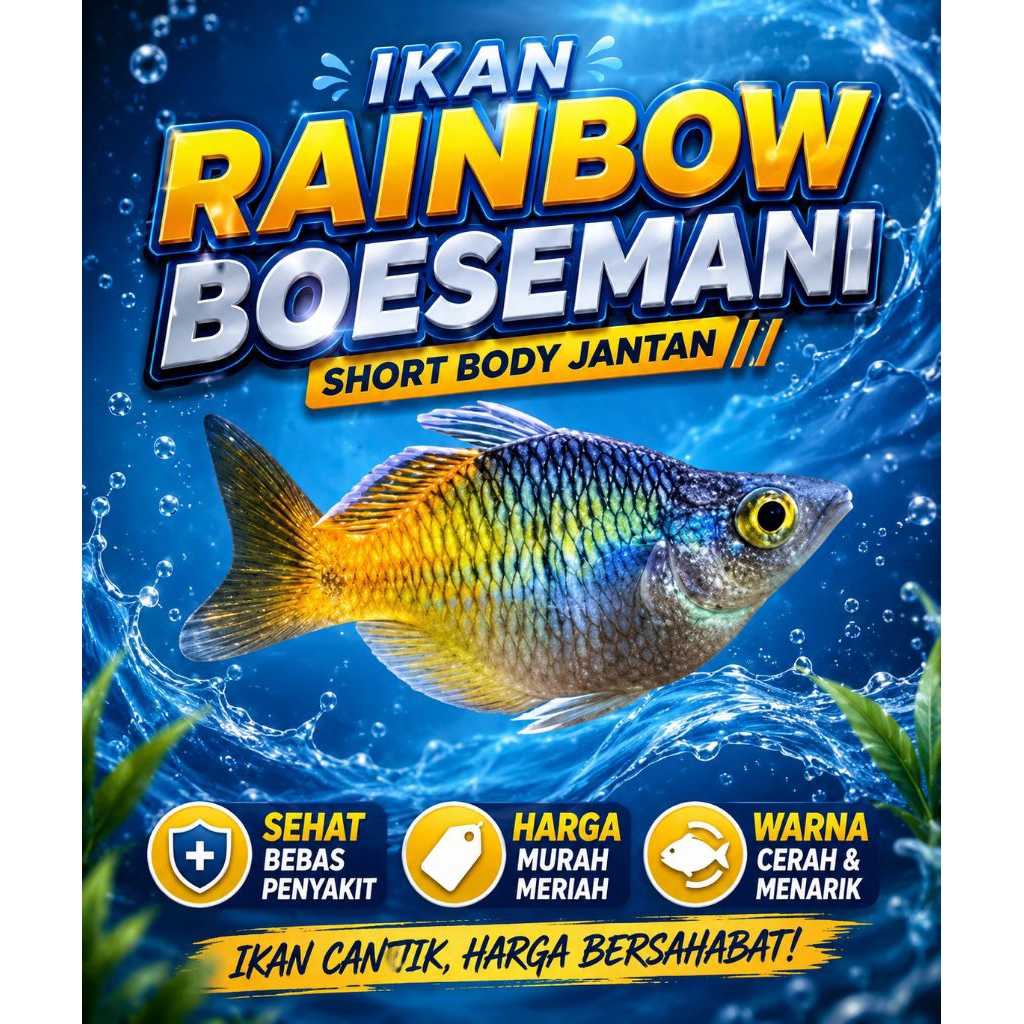 Rainbow boesemani short body Jantan