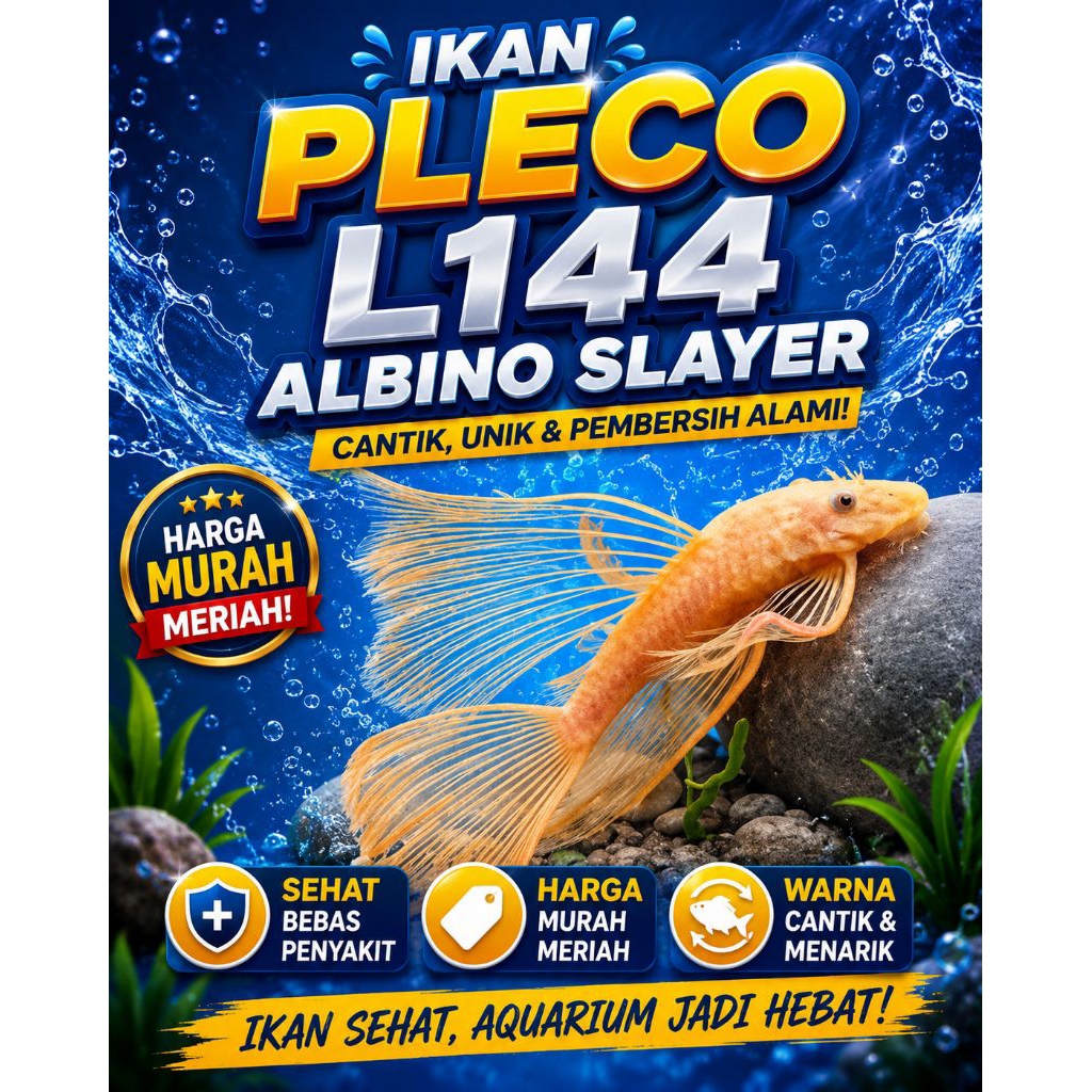 ikan brushmouth albino slayer / pleco l144 slayer
