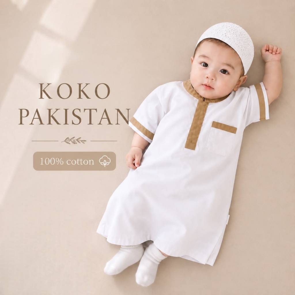 Grosir Order Min 4 Pcs Koko Jubah Arab Baju Muslim Peci Setelan Bayi Cowok Anak Laki Lebaran Aqiqah 