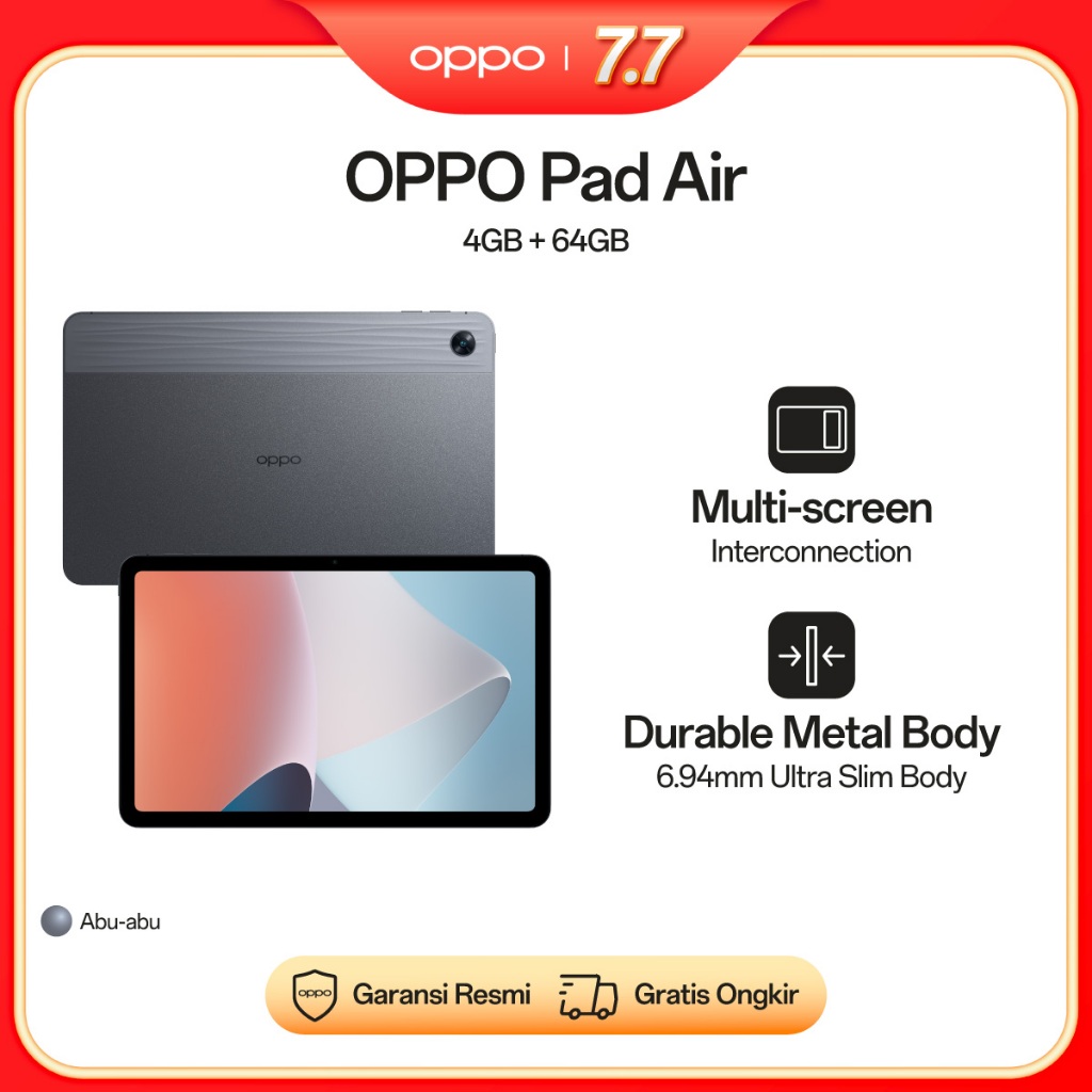 OPPO Pad Air 4GB/64GB [2K HD Eye Protection Screen, Ultra Slim & Lightweight, Multi-Screen Connect] 