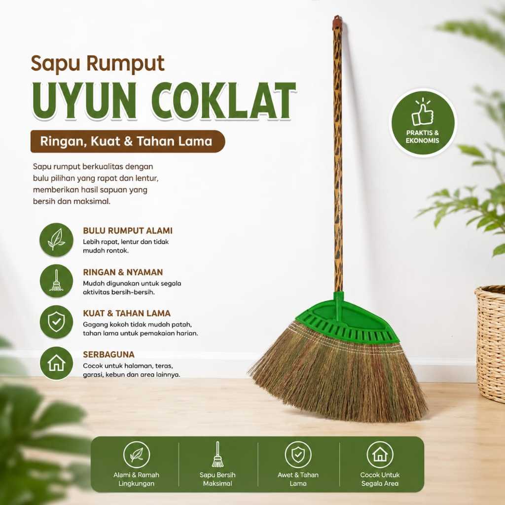 Sapu Rumput Uyun Coklat