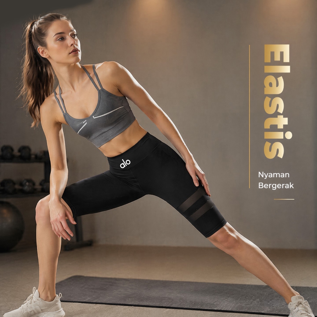 ALO Premium High Waist Biker Shorts Women Gym Fitness Yoga Legging Short Stretch Sculpt Tummy Contro