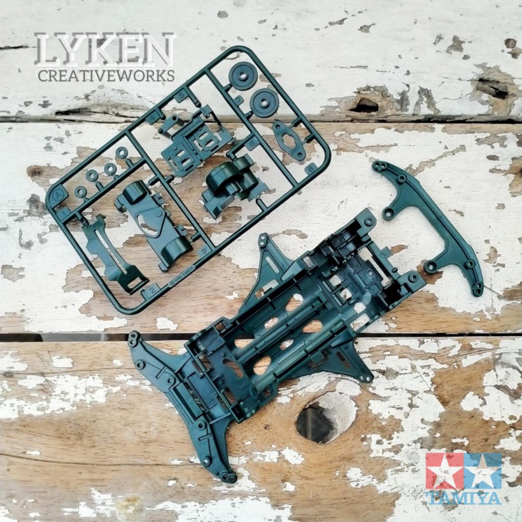 Tamiya Chassis VS / VS Chassis Dark Green + Gear Box Made In Japan
