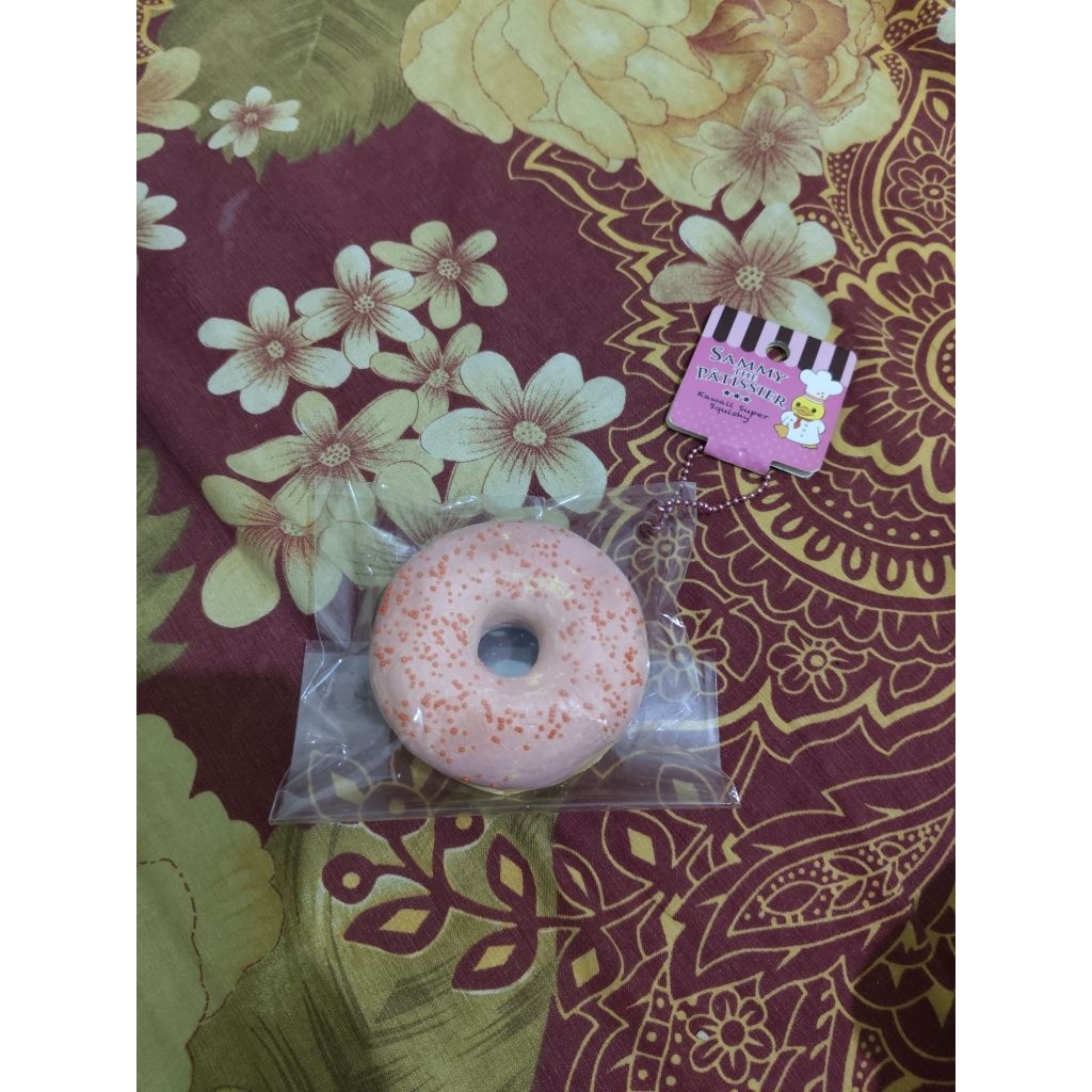 Squishy Sammy the patissier donut, pink series. limited addition. cracks