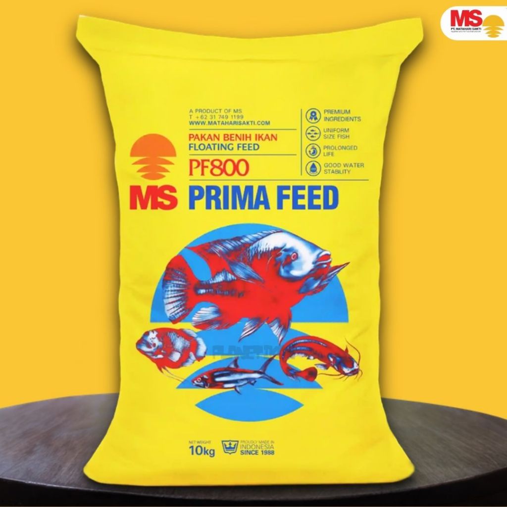 PRIMA FEED PF800 PAKAN BENIH IKAN PROTEIN 40% / 1 KARUNG PF-800 10KG - PF800 MATAHARI SAKTI (MS)