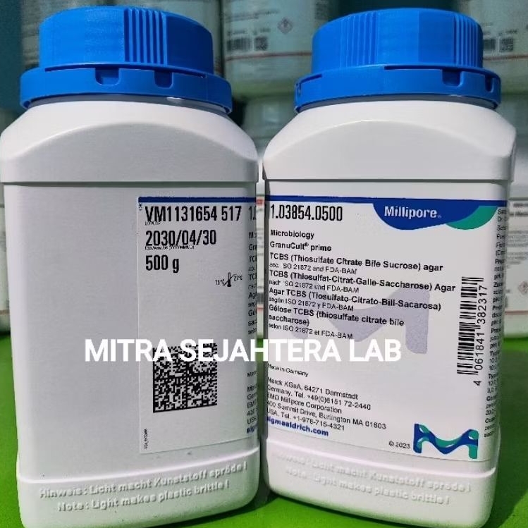 TCBS AGAR MERCK KEMASAN 500 GRAM THIOSULFATE CITRATE BILE SUCROSE
