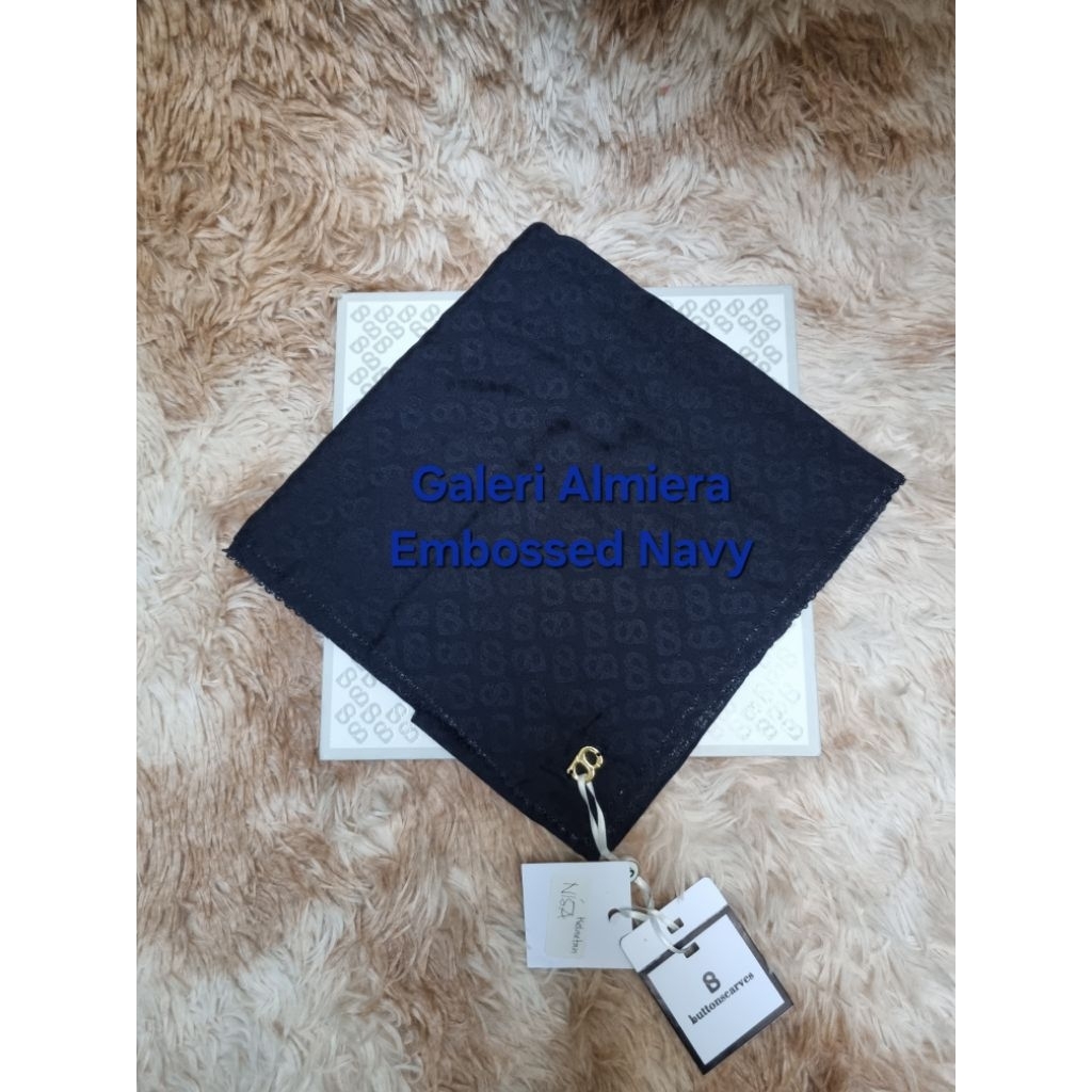 Buttonscarves Tapis Embossed 0.1 Navy