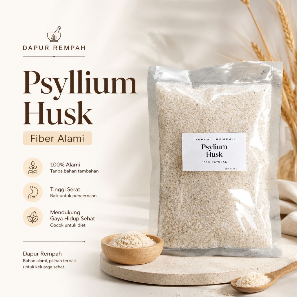Psyllium Husk Powder Sekam Biji Psyllium 100gr