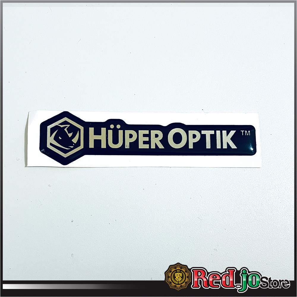 Stiker Emblem HUPER OPTIK PANJANG Timbul | HUPER OPTIK | Stiker Kaca Film Mobil | Stiker Kaca Film T