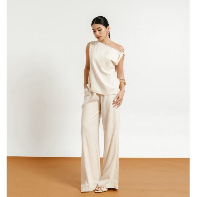 BRIGITTA LINEN SET PANTS - magnificlo | one set linen | one set linen pants | setelan celana linen w