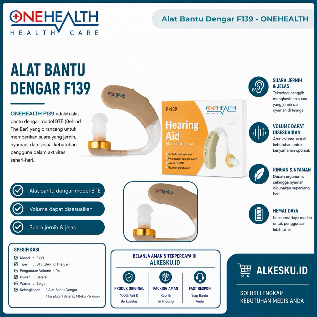 ALKESKU | ONEHEALTH - Hearing Aid / Alat Bantu Dengar F139