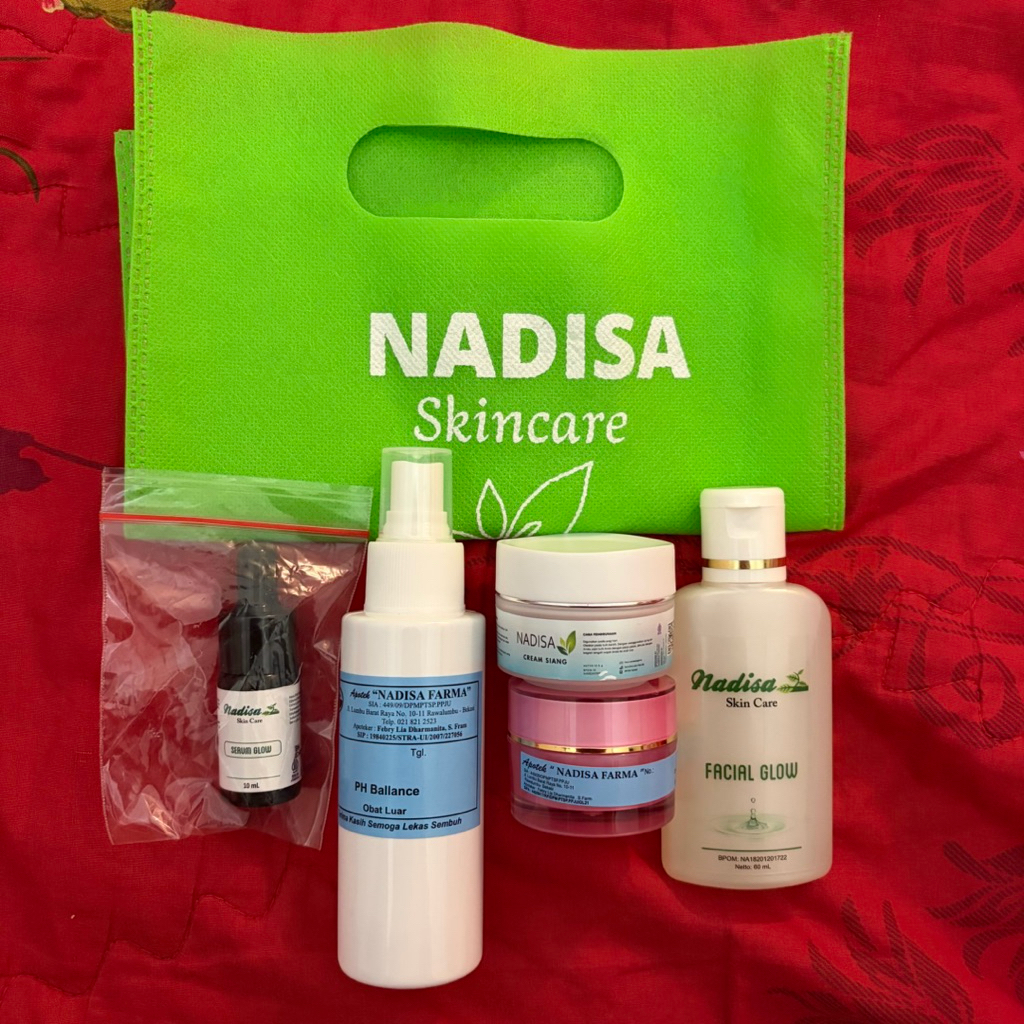 (NEW/SEGEL) Nadisa Skincare Original Satu Set (Sabun, Toner, Serum, Cream Malam, Cream Siang)