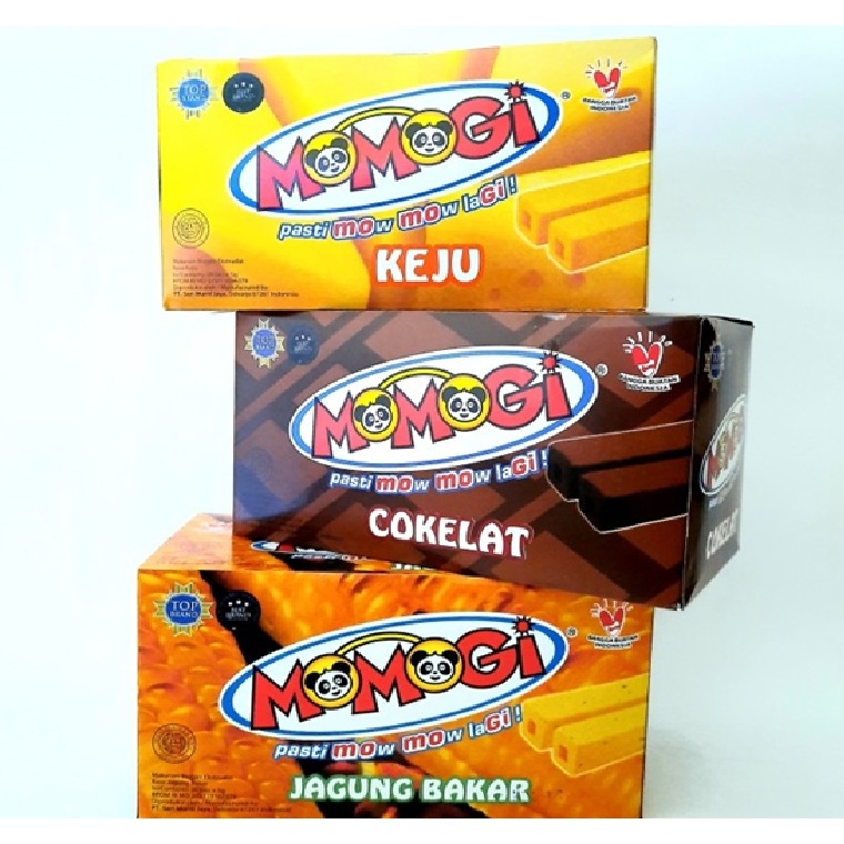 Momogi 20x6g Coklat/Jagung Bakar/Keju