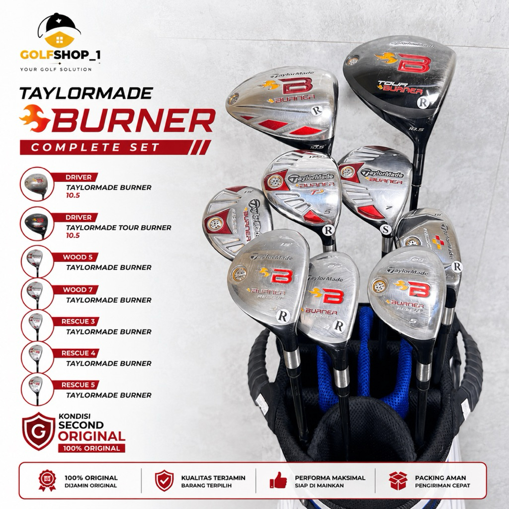 Stick Golf Driver Wood & Rescue Hybrid Golf Taylormade Burner Second Original