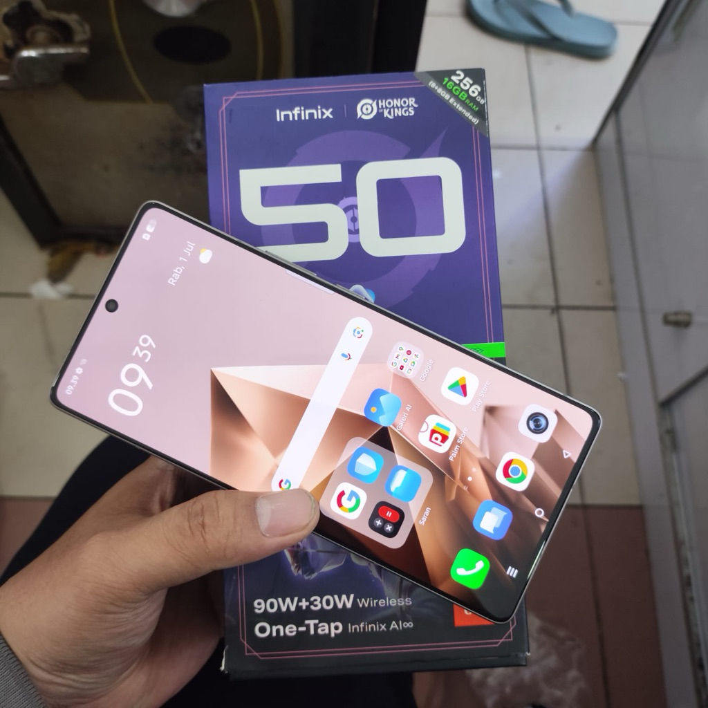 Infinix note 50 pro ram 8/256 second fullset original termurah