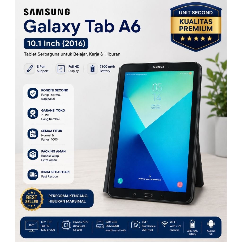 Tablet samsung A6 10,4 2016 Second