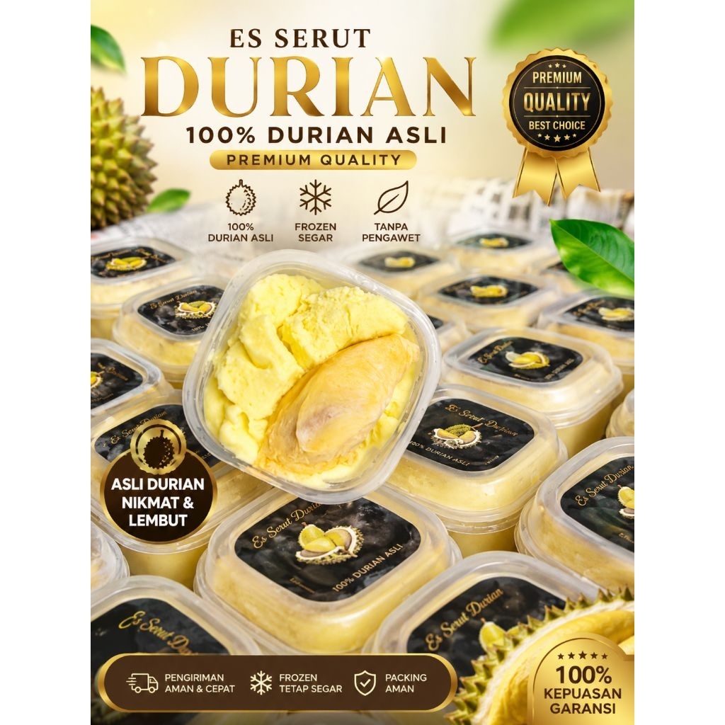 Es Serut Durian Asli 100% Premium