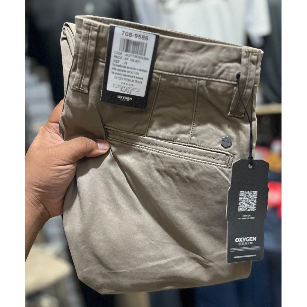 Celana Panjang Chino Oxygen Denim Original Slimfit ( Bisa Cod & Gratis Ongkir )