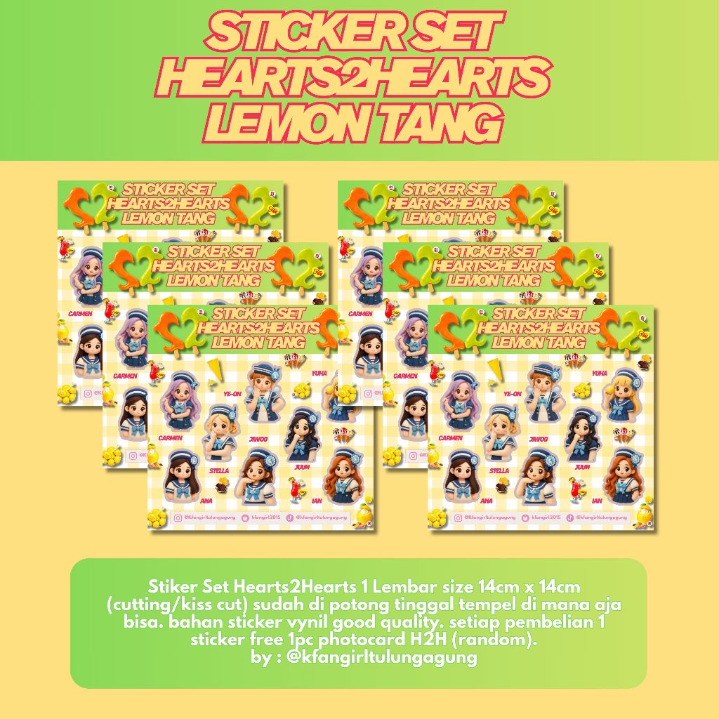 STIKER SET HEARTS2HEARTS [FREE PHOTOCARD]