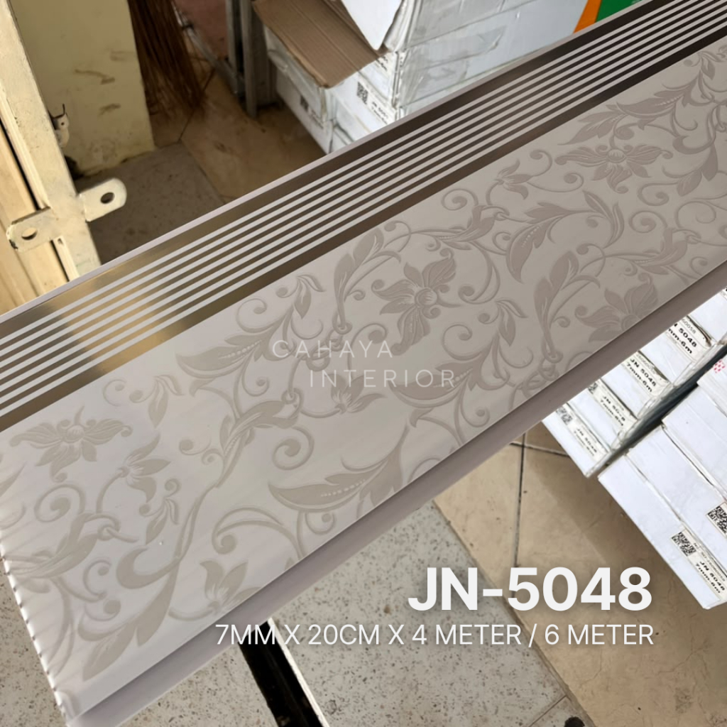 Plafon PVC Janur 20cm 7mm 4M/6M | Panel Plafon PVC Glossy & Doff Anti Air Anti Rayap