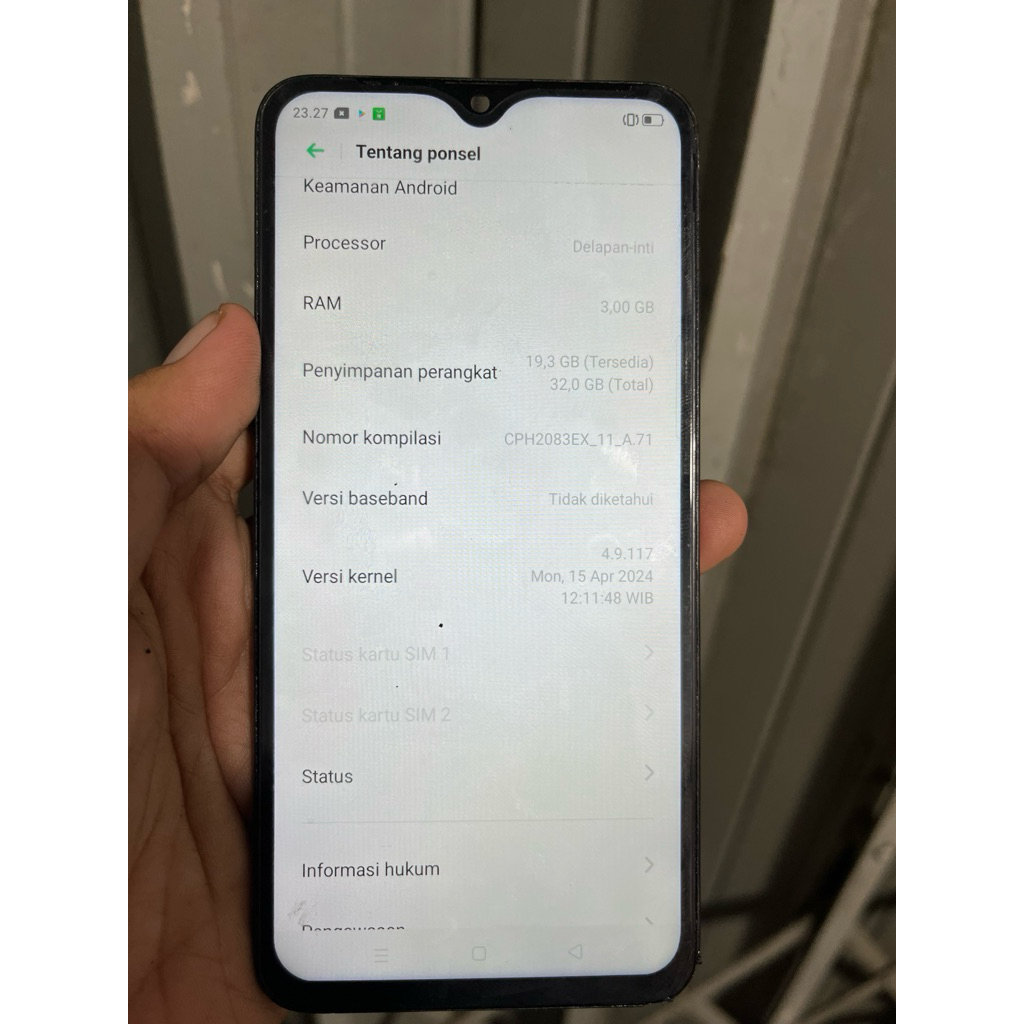 Mesin only oppo a12