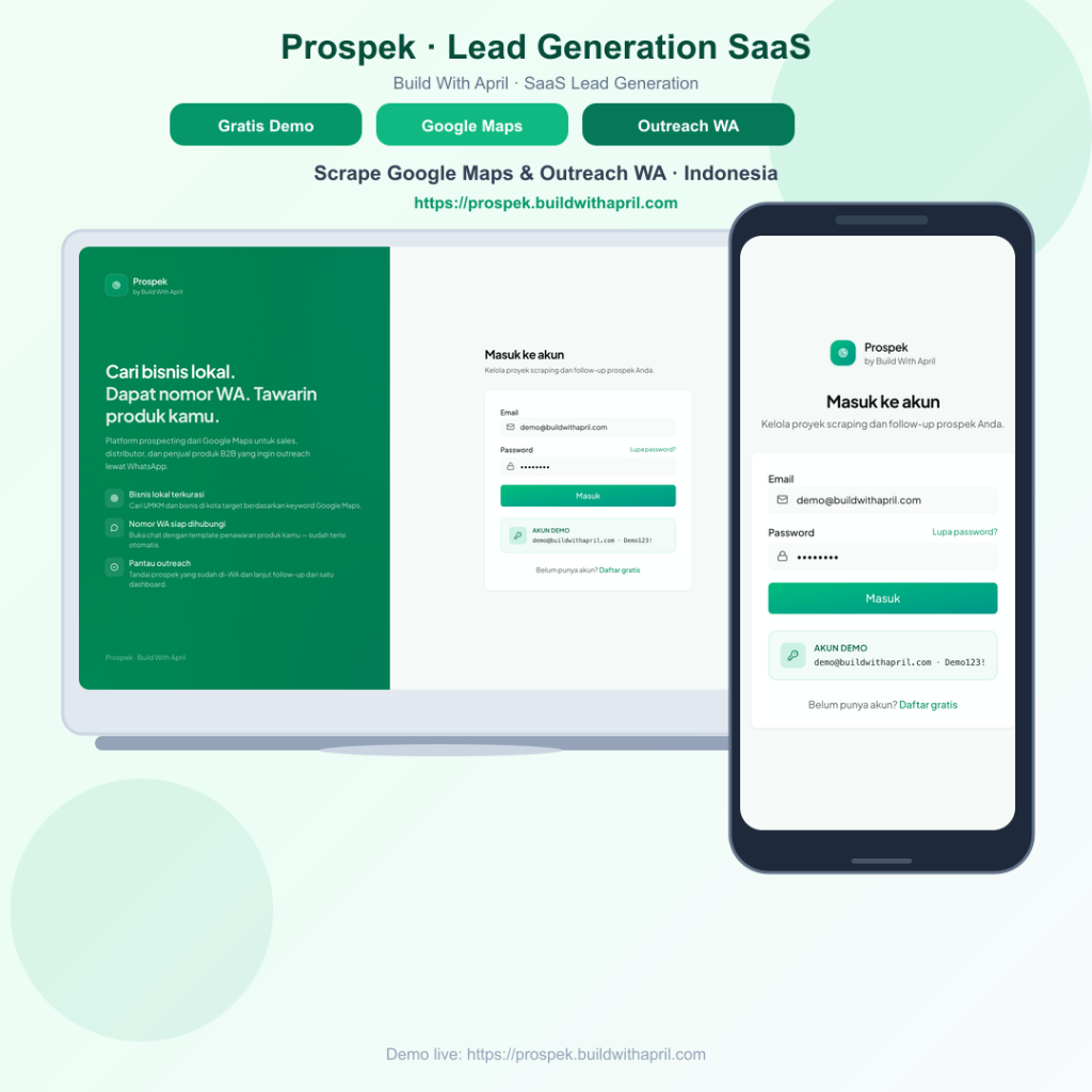 Prospek Aplikasi Kumpul Data Prospek Bisnis UMKM Database