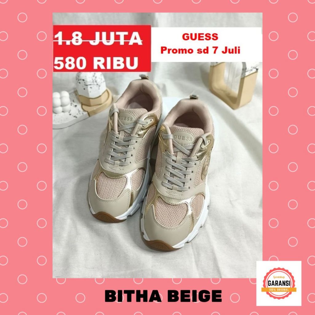 Sepatu sneakers wanita seri BITHA Guess 100% original store